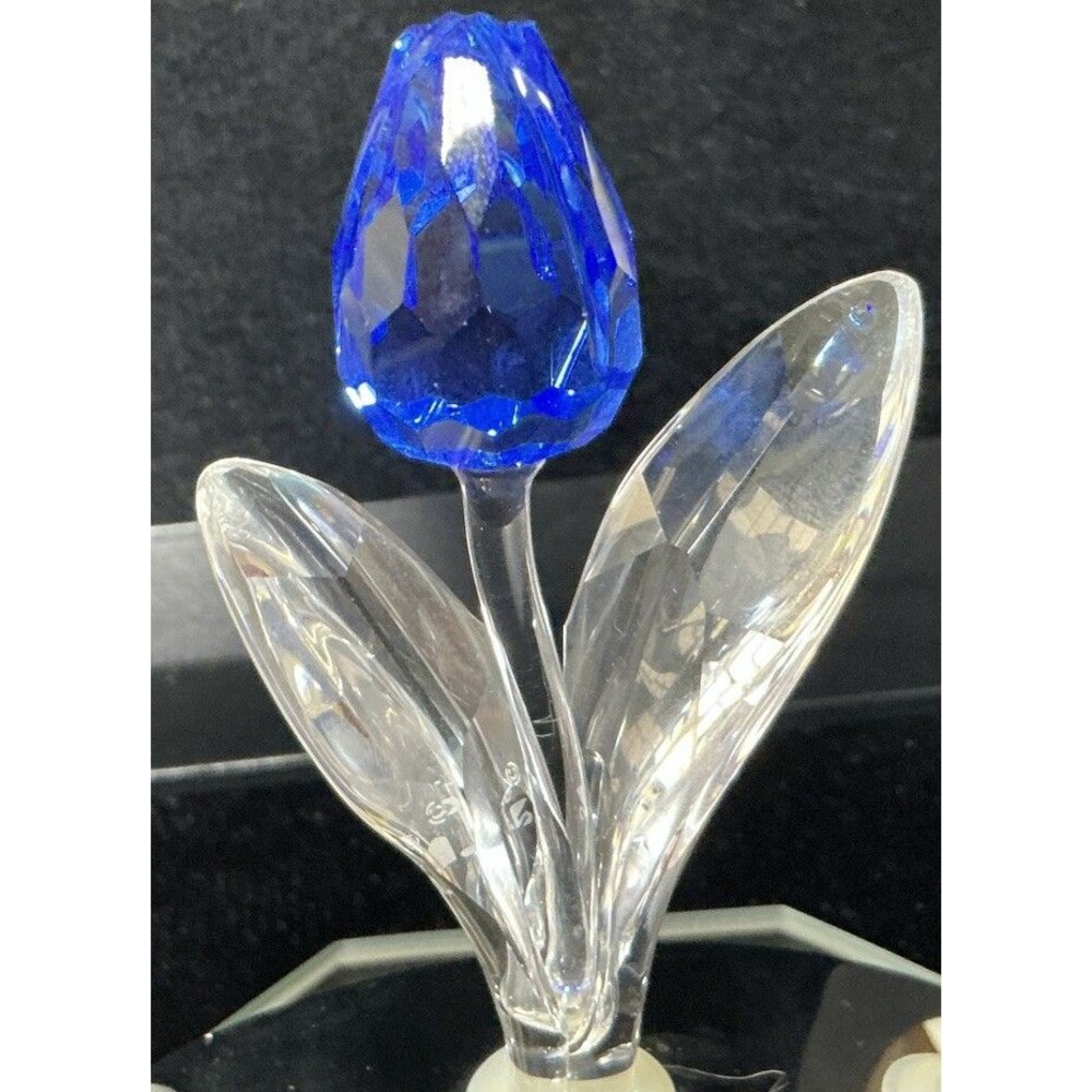 Swarovski Crystal 2002-3? SCS Renewal Gift Large 4.5” Tulip Blue Color